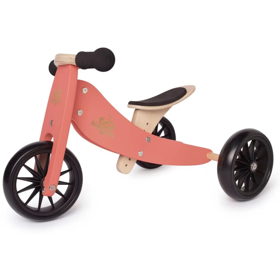 Kinderfeets 2-In-1 Tiny Tot Tricycle & Balance Bike New Color-Coral