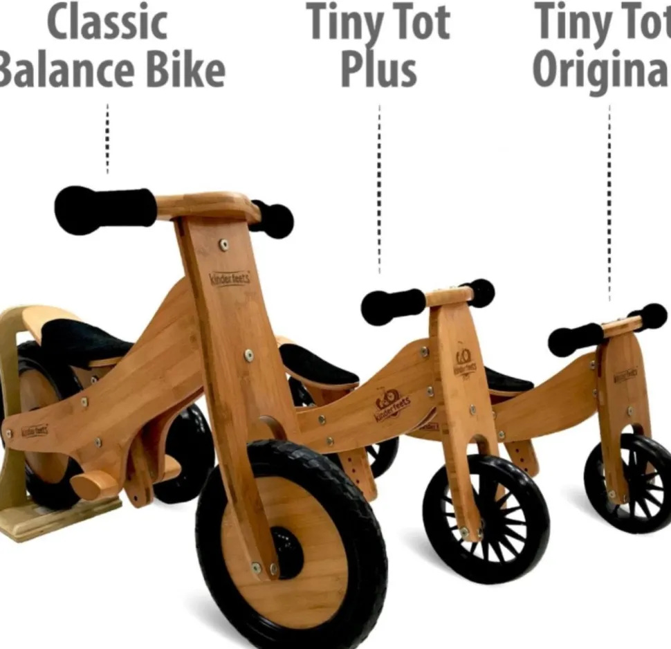 Kinderfeets Wooden 2-In-1 Tiny Tot Trike/Tricycle/Balance Bike (Sage)