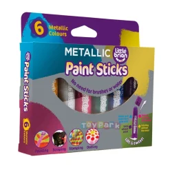 Little Brian Paint Sticks - Metallic 6 pk