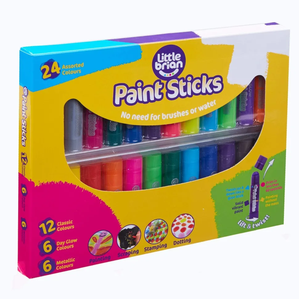 Little Brian Paint Sticks - Assorted 24 pk