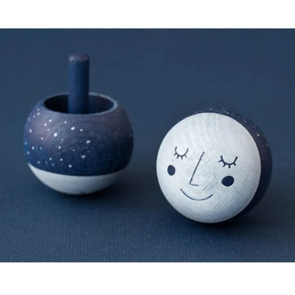 Londji Sun & Moon Magic Wooden Spinning Tops