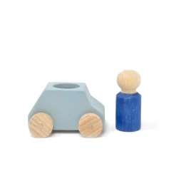 Lubulona Car Grey With Blue Figure
