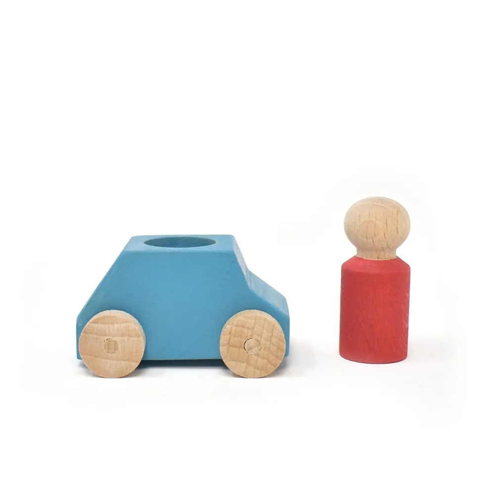Lubulona Car Turquoise Sky Blue With Red Figure