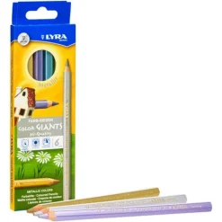 Lyra Colour Giants Lacquered 6 Metallic Pencils