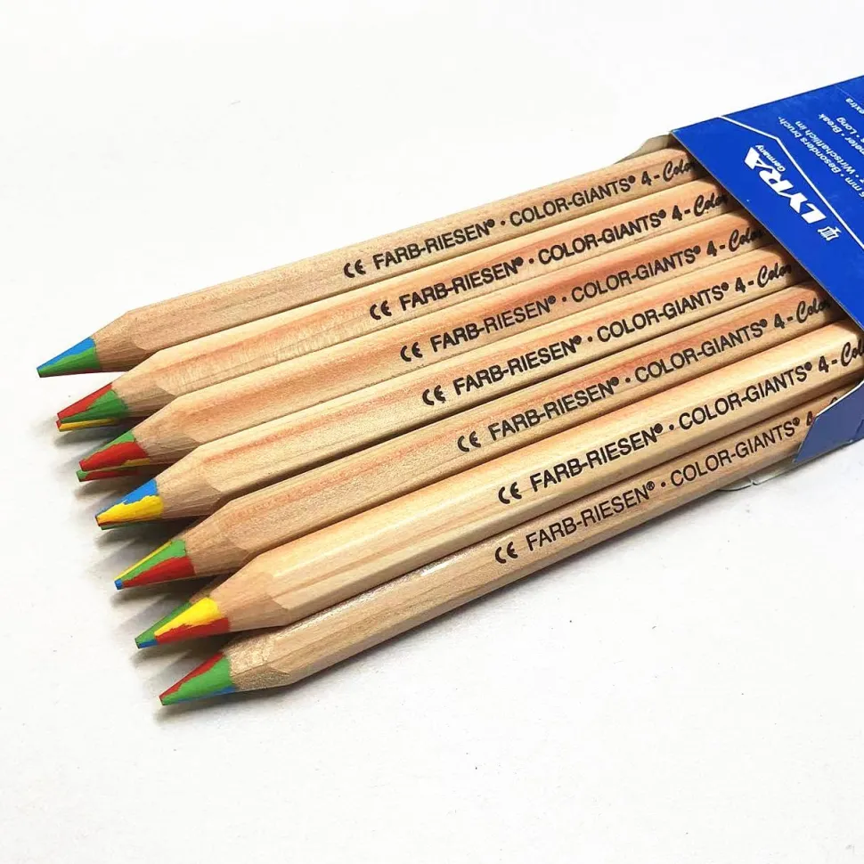 Lyra Pencils Color Giants 4-Color Hexagonal Box of 12