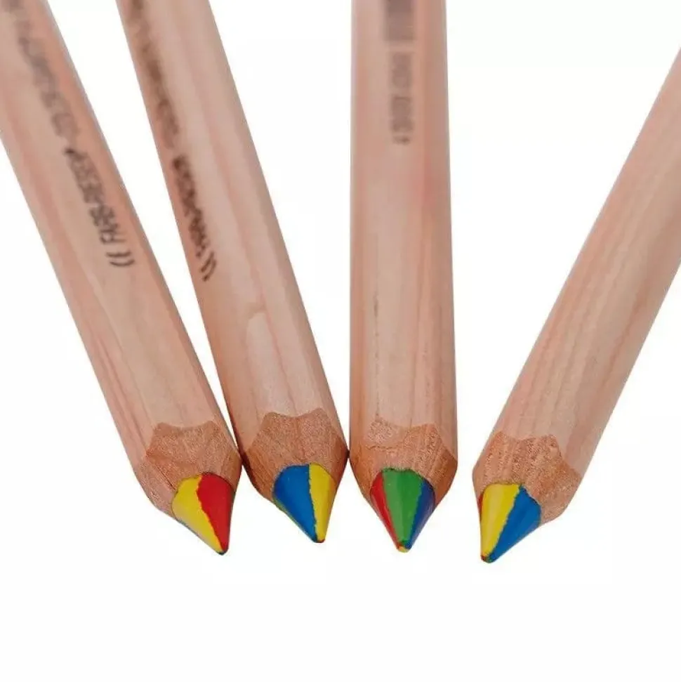 Lyra Pencils Color Giants 4-Color Hexagonal Box of 12