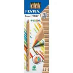 Lyra Super Ferby 4-colour Rainbow, Box of 12 Pencils