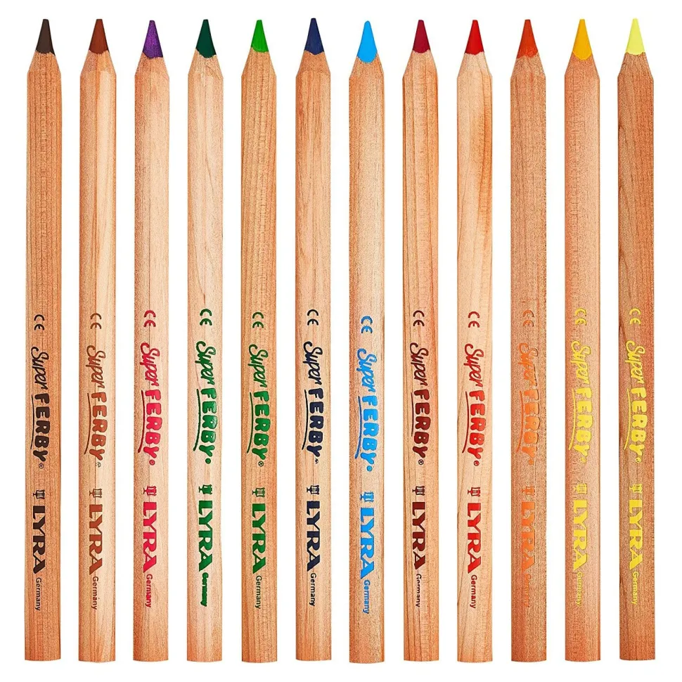 Lyra Super Ferby unlacquered Waldorf 12 assorted colours