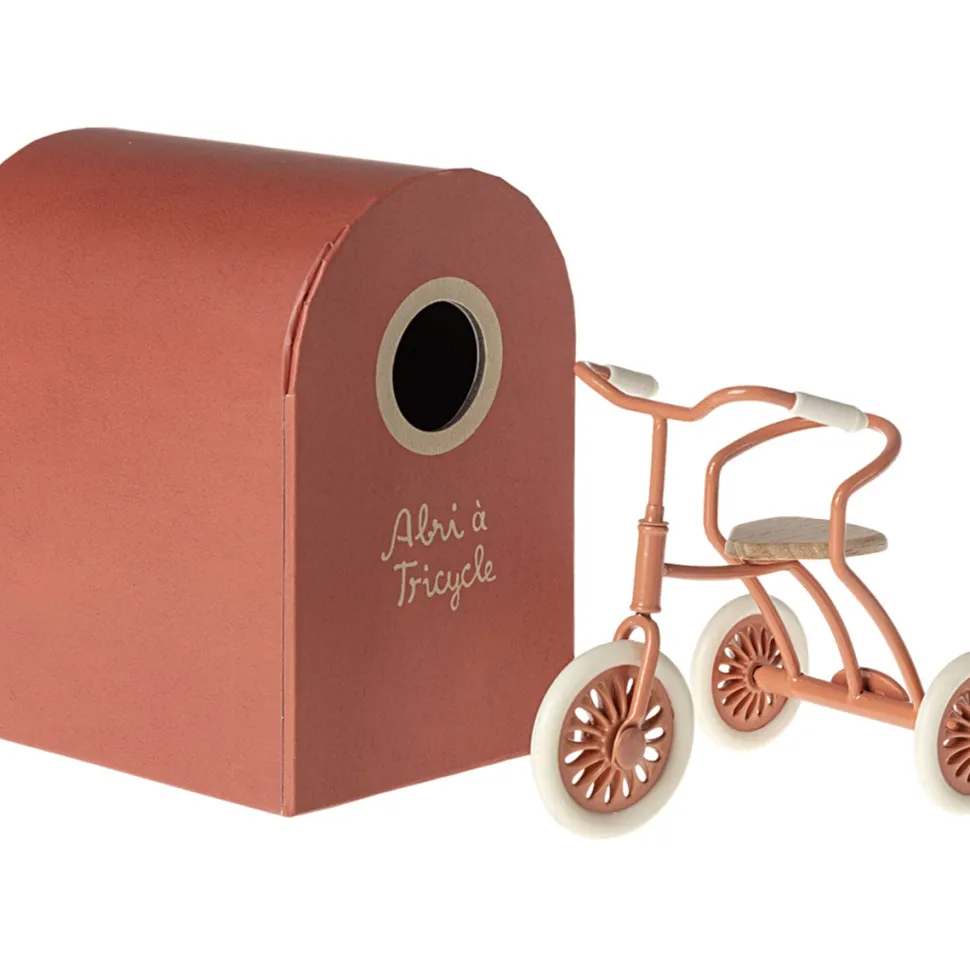 Maileg Abri a Tricycle Mouse Coral 2024