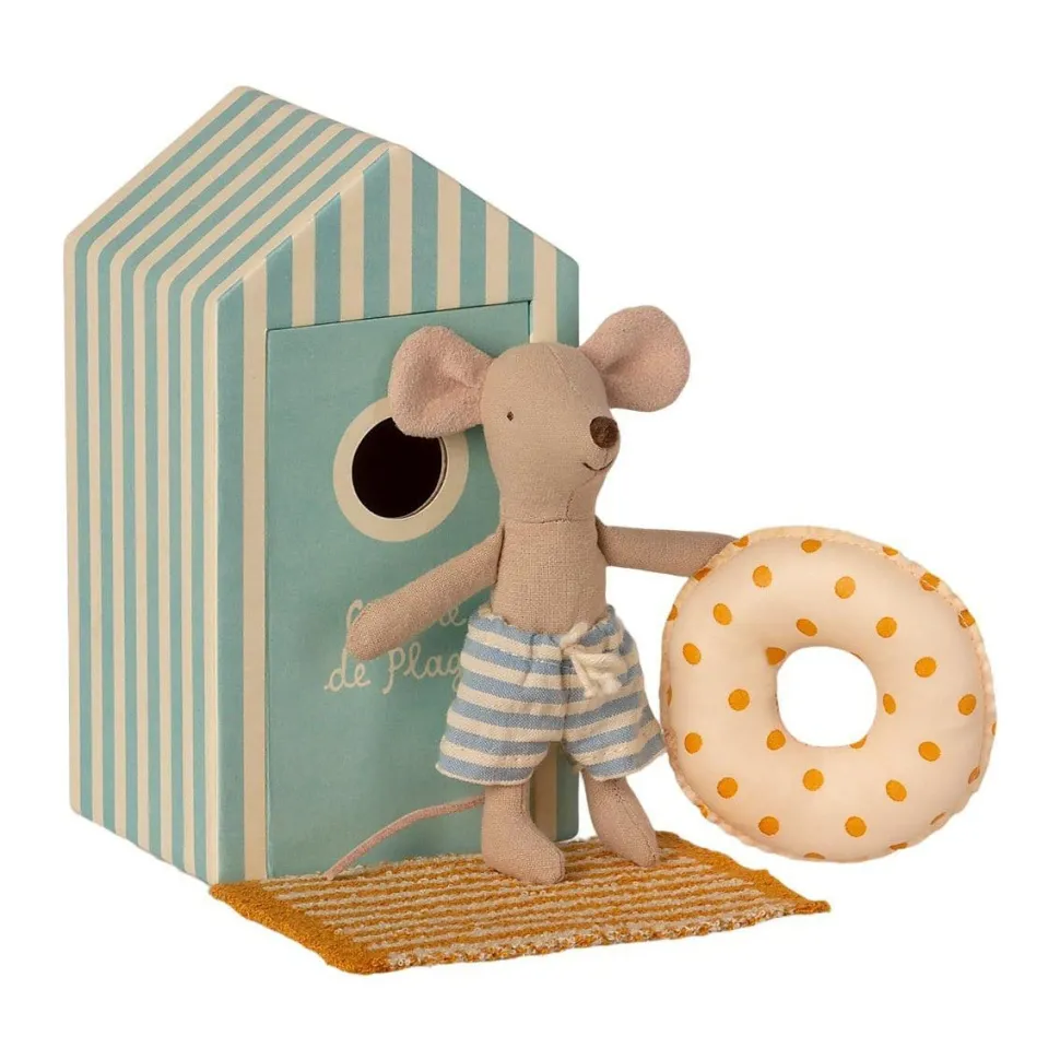 Maileg Beach Mouse Little Brother in Cabin