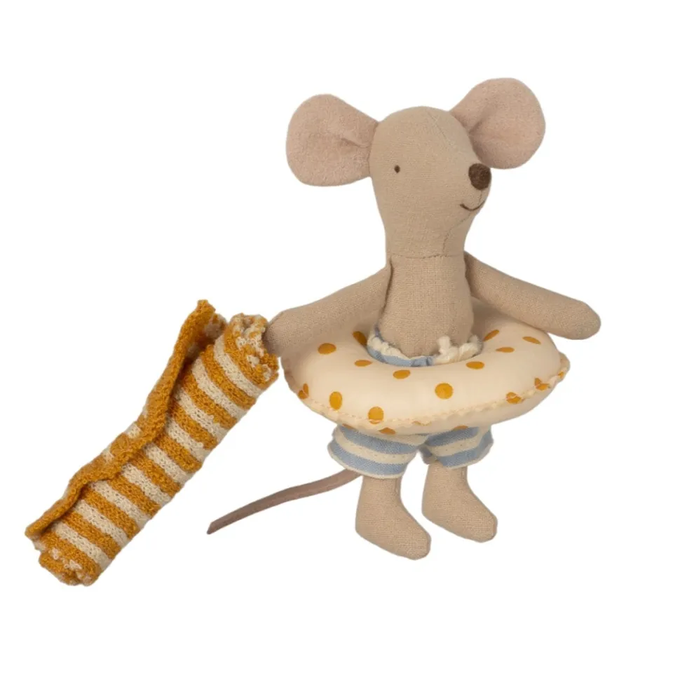 Maileg Beach Mouse Little Brother in Cabin
