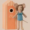 Maileg Beach Mouse Mum in Cabin