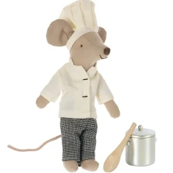 Maileg Chef Mouse with Pot & Spoon