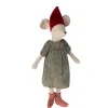 Maileg Christmas Mouse Medium Girl New