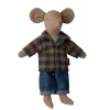 Maileg Dad Mouse Light Brown