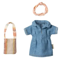 Maileg Denim Dress and Bag Mum Mouse