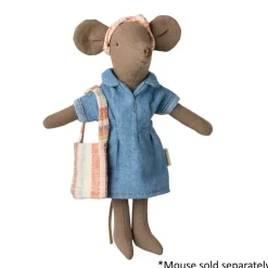 Maileg Denim Dress and Bag Mum Mouse