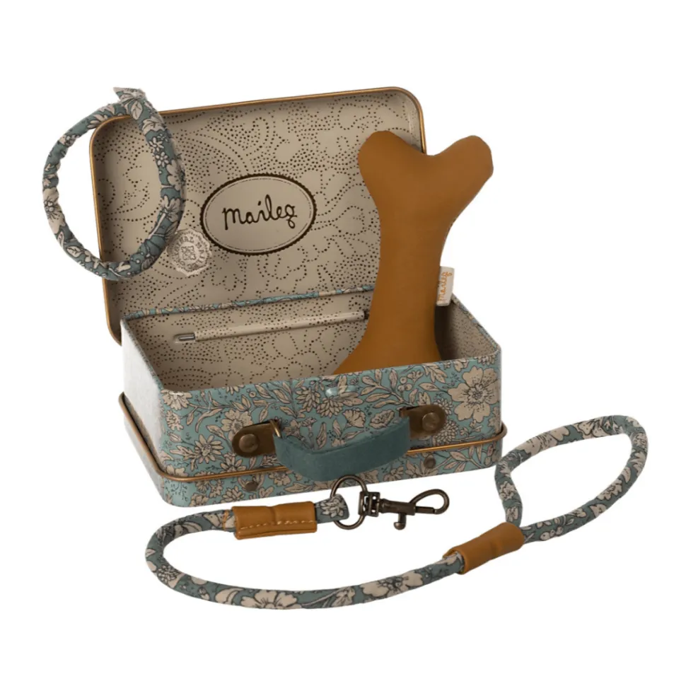 Maileg Dog Plush Accessories in Tin blue