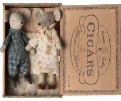 Maileg Grandma And Grandpa Mice in Box