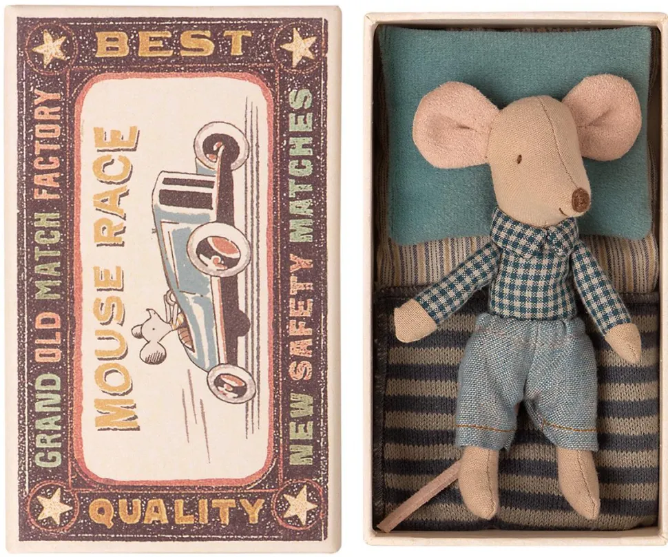 Maileg Little Brother Mouse in box