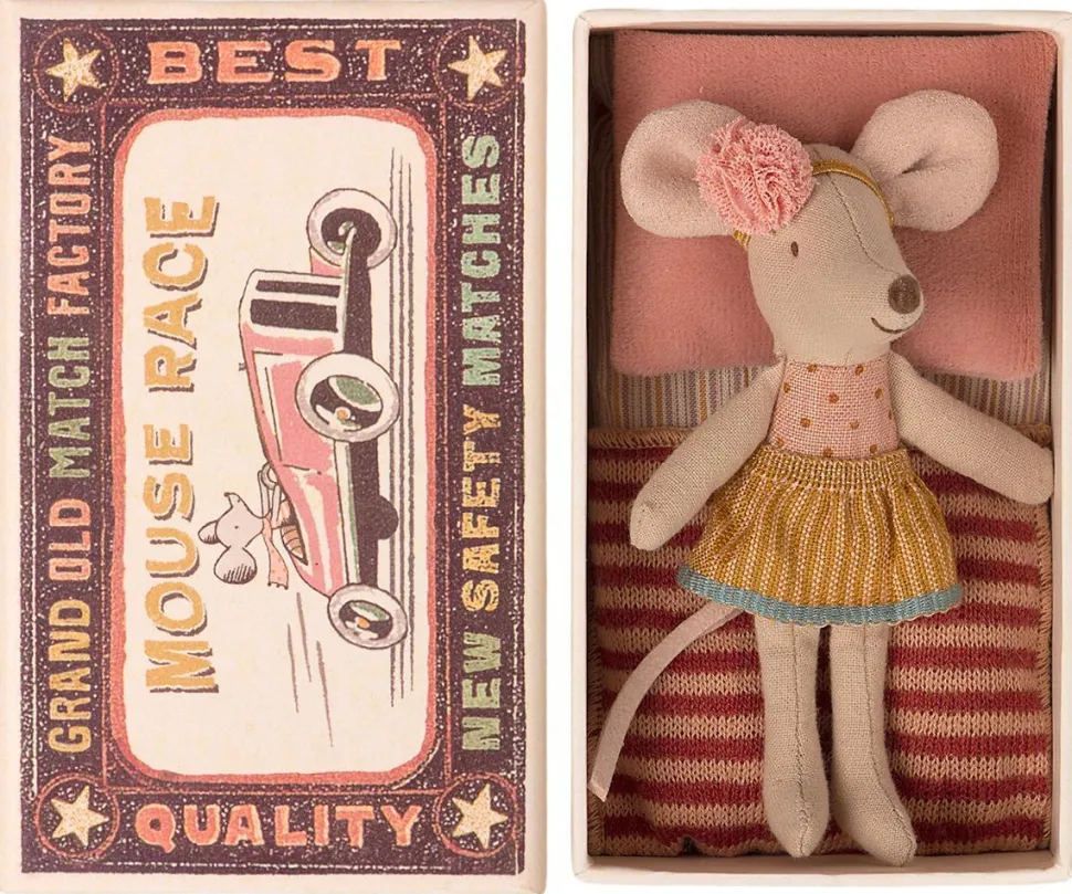Maileg Little Sister Mouse in Box
