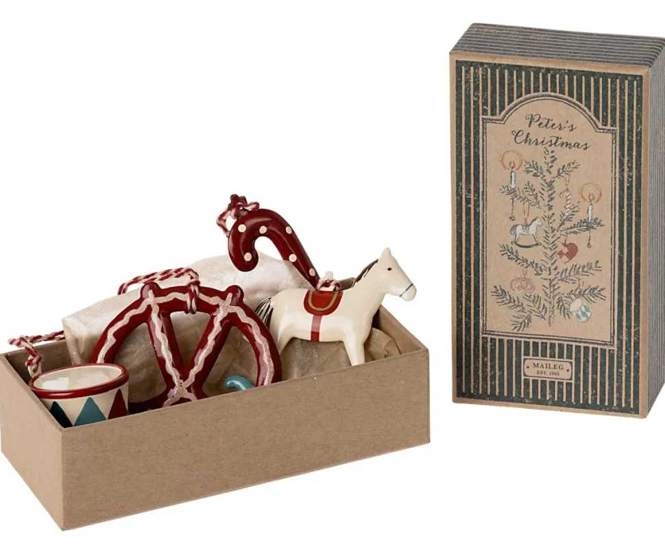 Maileg Metal Ornament Set Peter's Christmas New