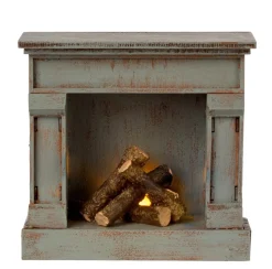 Maileg Miniature Fireplace Vintage Blue