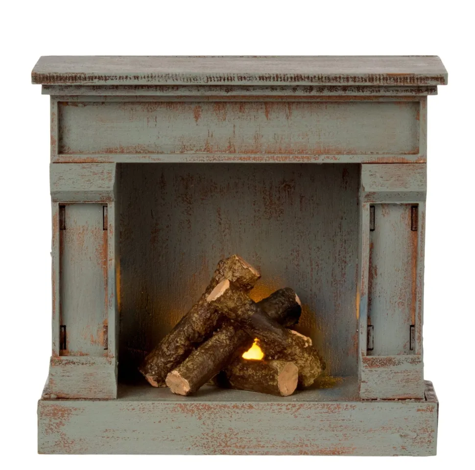 Maileg Miniature Fireplace Vintage Blue