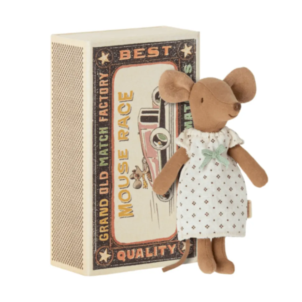 Maileg Mouse Big Sister Brown in box