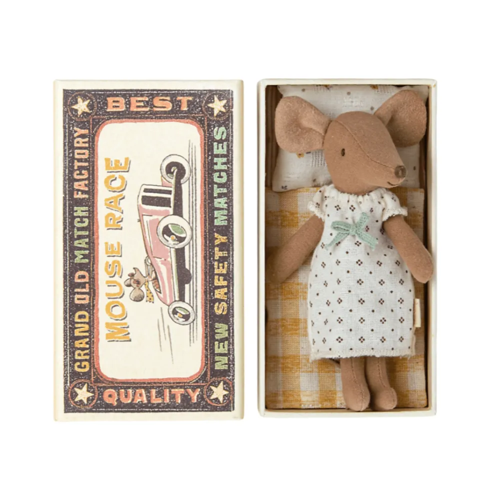Maileg Mouse Big Sister Brown in box