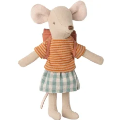 Maileg Mouse Tricycle Big Sister with Bag rose