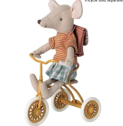 Maileg Mouse Tricycle Big Sister with Bag rose
