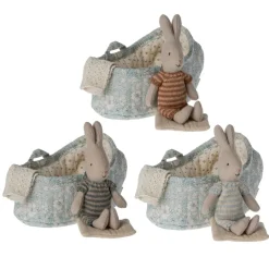 Maileg Rabbit in Carry Cot Micro assorted