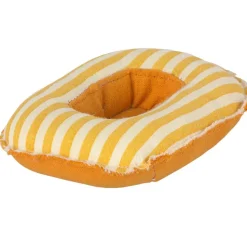 Maileg Rubber Boat Small Mouse Yellow Stripe