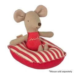 Maileg Rubber Boat Small Mouse Red Stripe