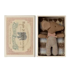 Maileg Sleepy Wakey Baby Mouse in box Rose