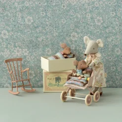 Maileg Sleepy Wakey Baby Mouse in box Rose