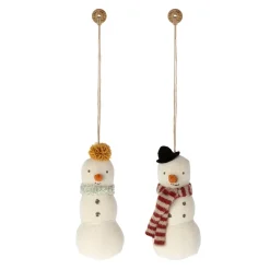 Maileg Snowman Ornaments in Suitcase New