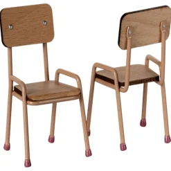 Maileg Table and Chair Set Mouse Dark Powder