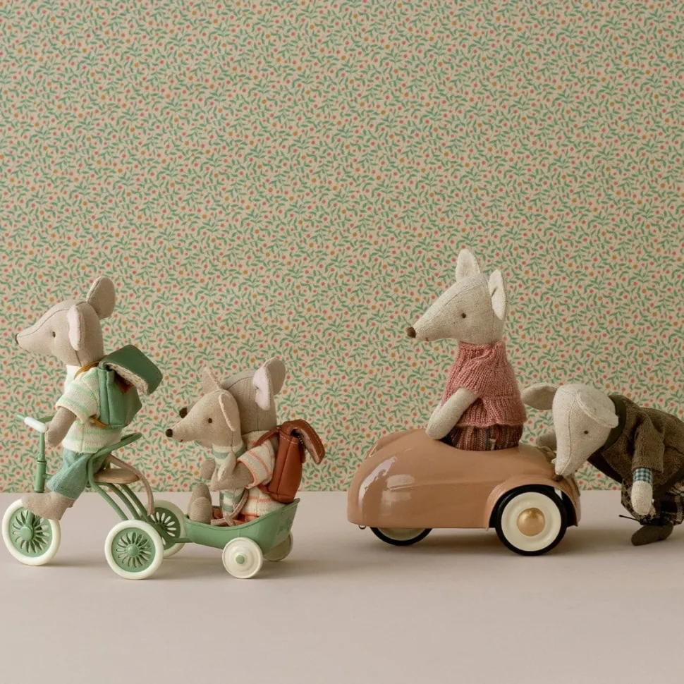 Maileg Tricycle Trailer Mouse Red