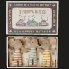 Maileg Triplets Baby Mice in Matchbox