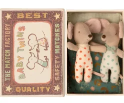 Maileg Twins Baby Mice in box