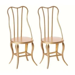 Maileg Vintage Chairs Micro Gold 2 Piece