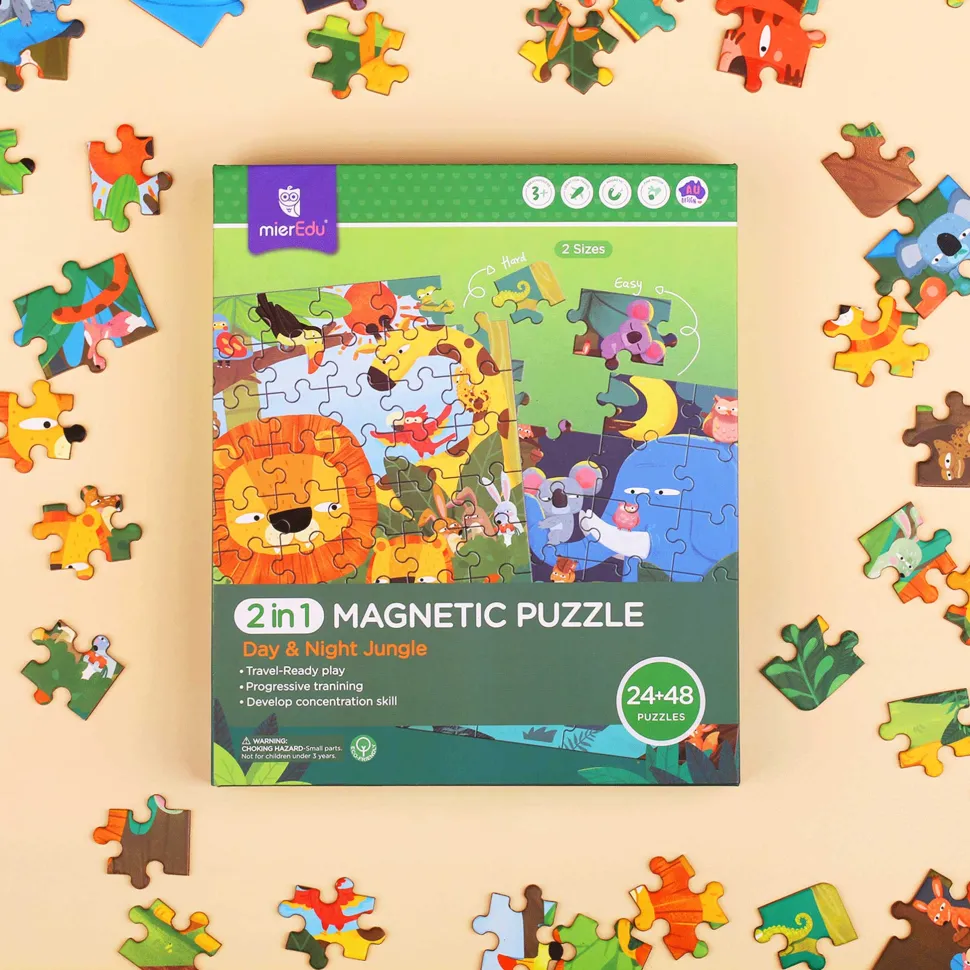 mierEdu 2 in 1 Magnetic Puzzle - Forest