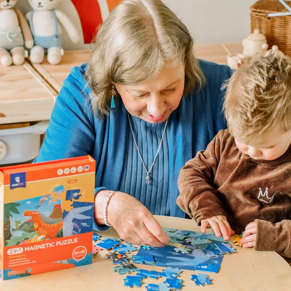 mierEdu 2 in 1 Magnetic Puzzle - Dinosaur