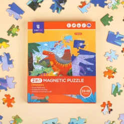mierEdu 2 in 1 Magnetic Puzzle - Dinosaur