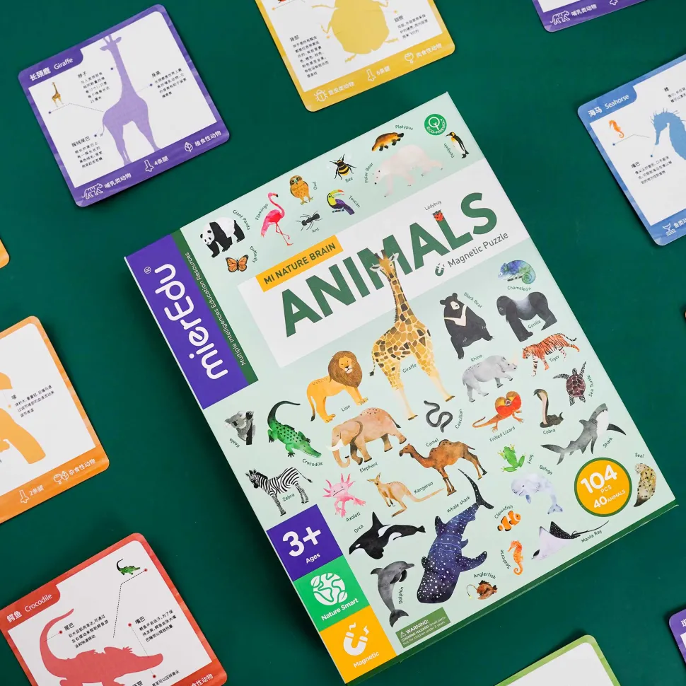 mierEdu All About - Animals Encyclopedia Magnetic Puzzle
