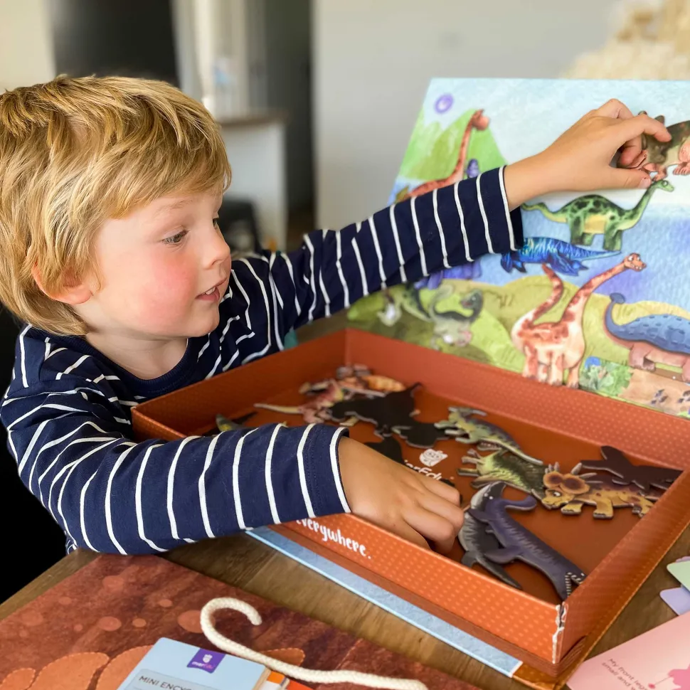 mierEdu All About - Dinosaurs Encyclopedia Magnetic Puzzle