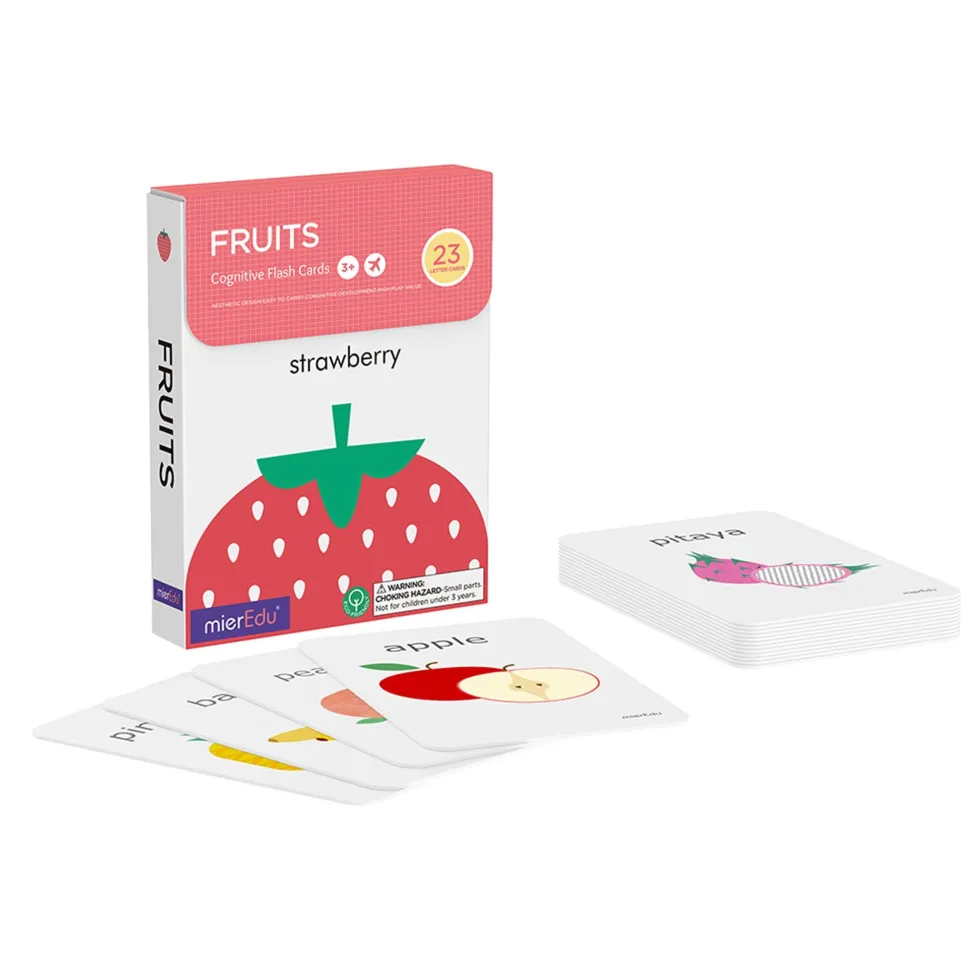 mierEdu Cognitive Flash Cards - Fruits