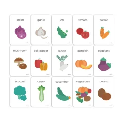 mierEdu Cognitive Flash Cards - Vegetables